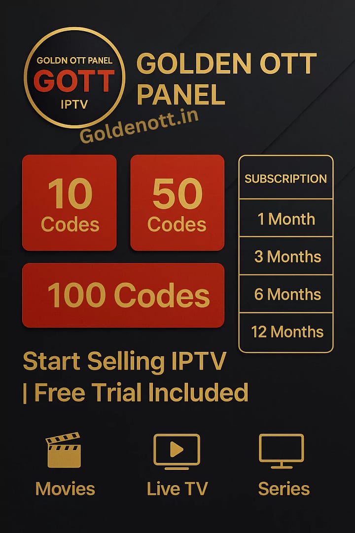 GOLDEN OTT / MAGNUM Panel – IPTV Reseller Panels Codes (10/50/100)